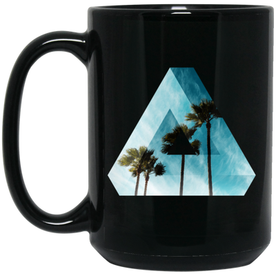 Triangle Designs With Sea And Beach, Optical Illusion Penrose