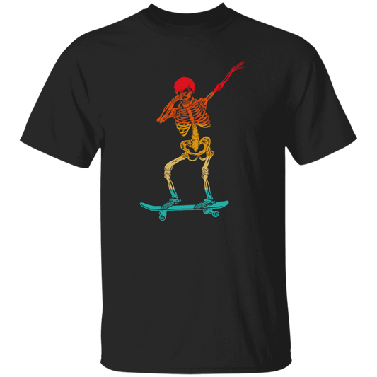 Cool Dabbing Skater Design For Men And Boys Skeleton Vintage Unisex T-Shirt