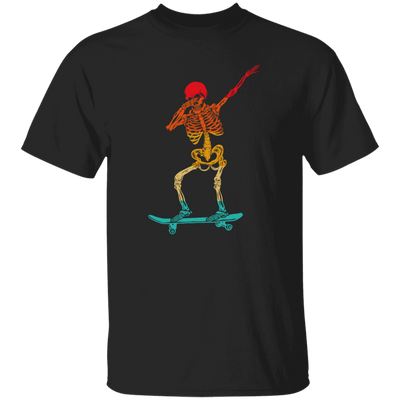 Cool Dabbing Skater Design For Men And Boys Skeleton Vintage Unisex T-Shirt