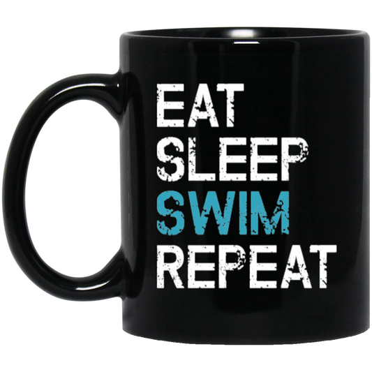 Eat Sleep Swim Repeat Swimmer, Water Sports Fitness