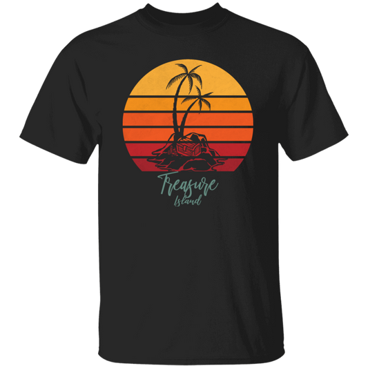 Beautiful Motive In Retro Style Treasure Island - Sunset Vintage Style Unisex T-Shirt