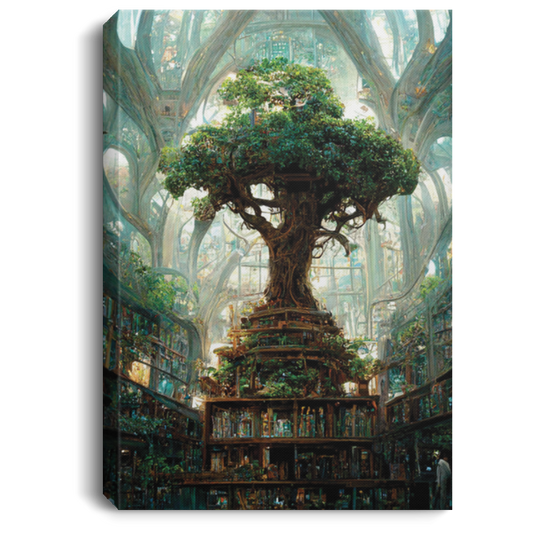 Roots Of Epic Tree Contain Large Interior Of Beautiful Underground Steampunk Library