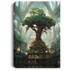 Roots Of Epic Tree Contain Large Interior Of Beautiful Underground Steampunk Library