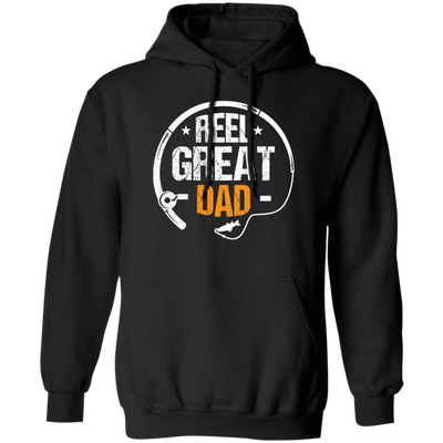 Love Dad Gift, Reel Great Dad, Retro Dad Lover, Retro Reel Dad Gift Pullover Hoodie