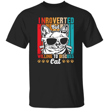 Retro Cat Introverted, But Willing To Discuss Cat Vintage