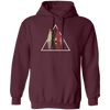 Forest Trees Triangle Deer In The Forest Stag Pullover Hoodie