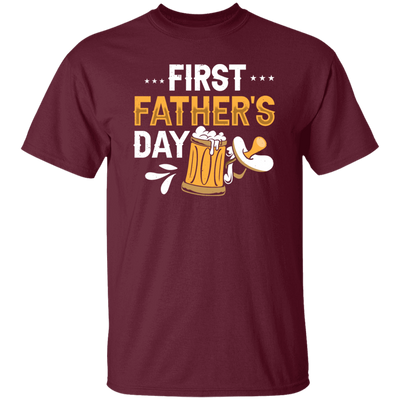 Funny Father, First Father_s Day, Love Beer Gift, Beer For Kid Or Not Unisex T-Shirt