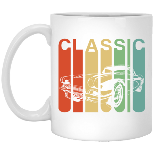 Muscle Car Vintage Car Gift Classic Car American Car Lover White Mug