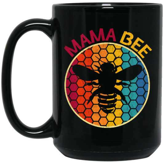 Retro Mama Bee, Bee Lover, Vintage Colorful Bumblebee Gift