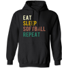 Retro Eat Sleep Softball Repeat Gift