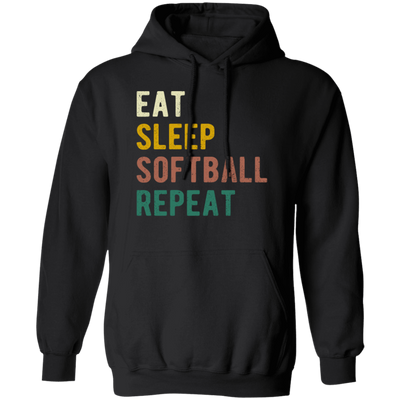 Retro Eat Sleep Softball Repeat Gift