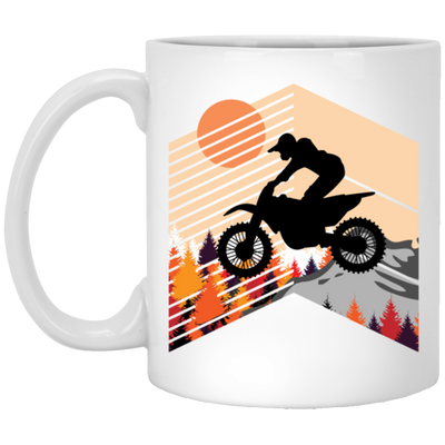 Gift For Extreme Sport Lover Dirtbike Motorbike White Mug