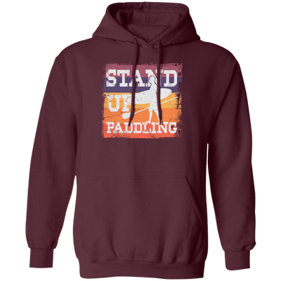 Birthday Gift Stand Up Paddling Surfboard Retro Pullover Hoodie