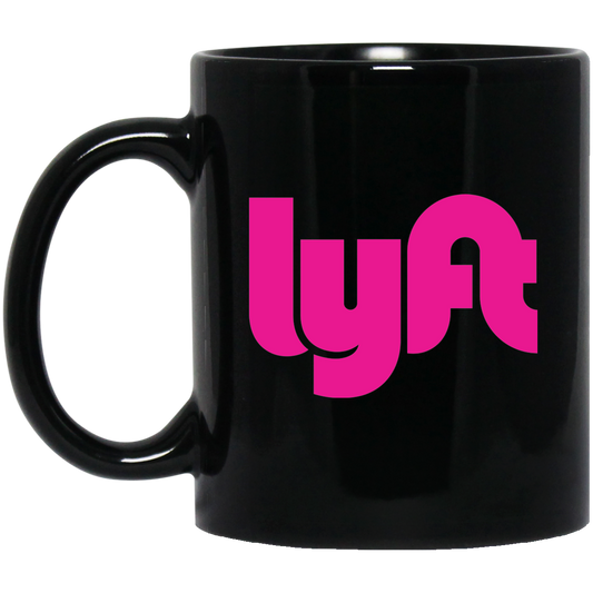 Lyft Gift, Lyft Driver, Lyft Design, Gift For Lyft Driver LYP03 Black Mug