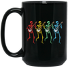 Color Splash, Retro Rainbow Color Dancing Skeletons Banjos