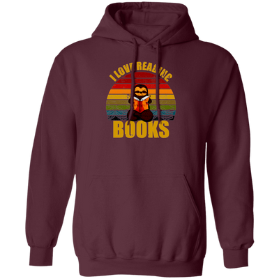 Sloth I Love Reading Books Pullover Hoodie