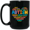 Autism Love Gift, Healing Gift, Heal Autism, Autism Awareness, Retro Gift, Autism Vintage Black Mug