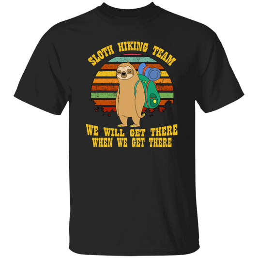 Sloth Hiking Team TShirt For Sloth Lover Hiking