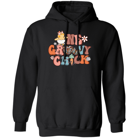 Love Chicken Gift, One Groovy Chick, Retro Chicken, Easter Gift Love Pullover Hoodie