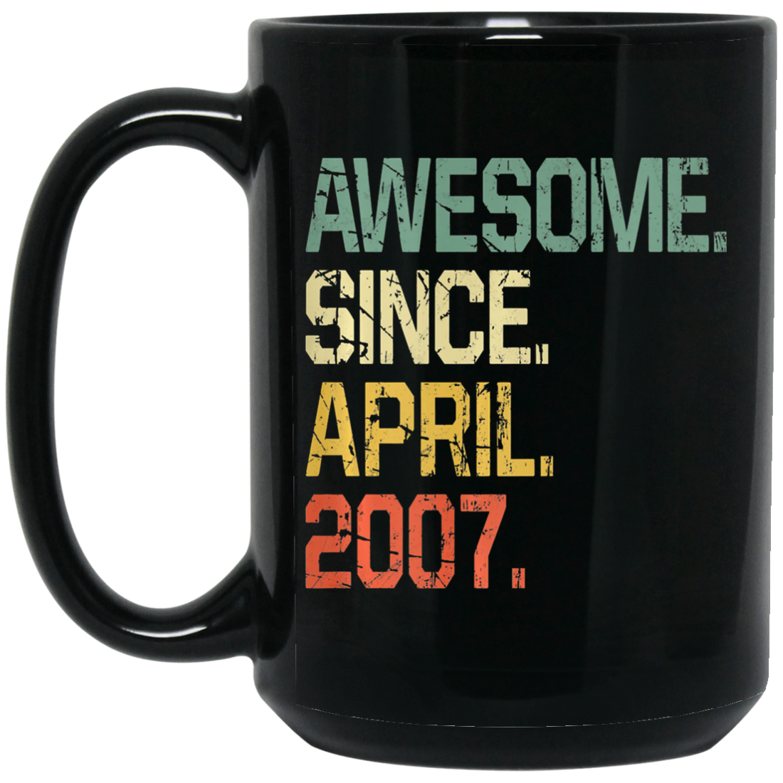 Awesome Since April 2007 Premium Black Mug