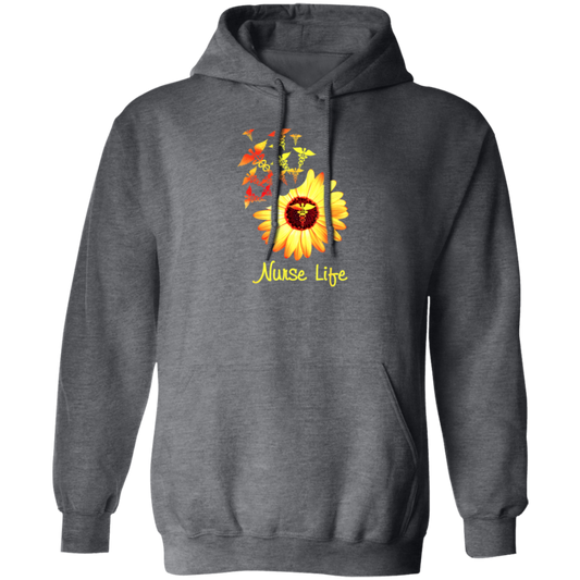 Nurse Gift, Nurse Life Sunflower, Cute Nurse Gift, Love My Nurse Life Pullover Hoodie