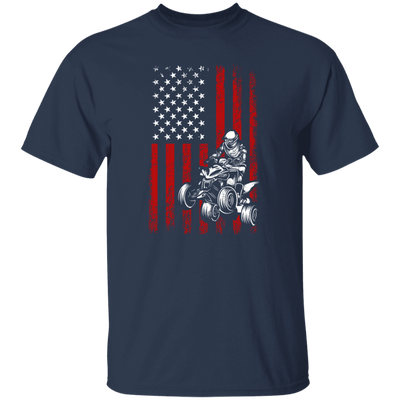 American Flag, Quad Bike Lover, Racing Boy, Gift For American Racing Man Unisex T-Shirt