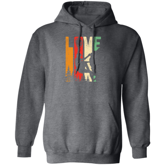 Retro Cool Rock Climbing, Mountain Climbing Tools Pullover Hoodie