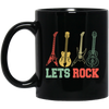 Guitar Rock Music Rock And Roll Music Vintage Instrument Black Mug