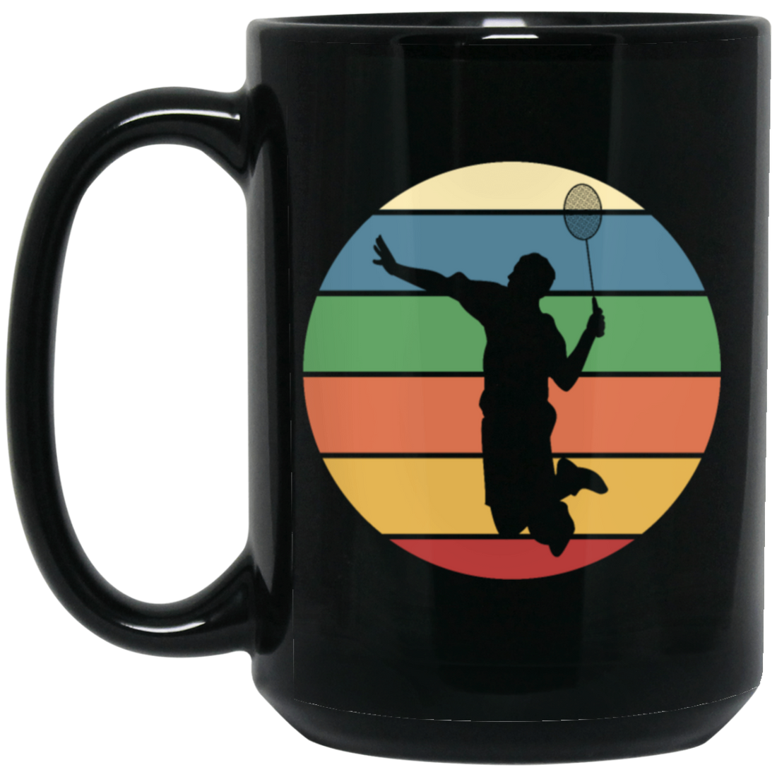 Badminton Player Perfect Gift For Friend Vintage Color Acquaintances Gift Black Mug