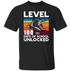 Love To Play Video Game, Level Up, 100 Days At School, Retro School Lover Unisex T-Shirt