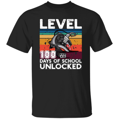 Love To Play Video Game, Level Up, 100 Days At School, Retro School Lover Unisex T-Shirt