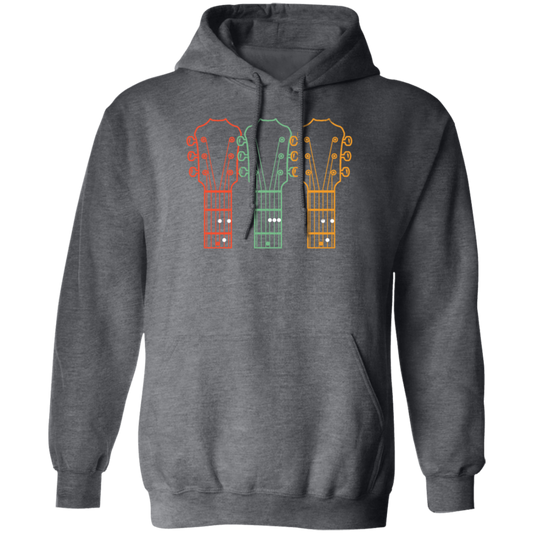 Retro Guitar Dad, Dad Guitar Chords Pullover Hoodie