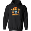 Funny Ukulele Beside The Beach And Palm Tree Hawaiian Musician Pullover Hoodie