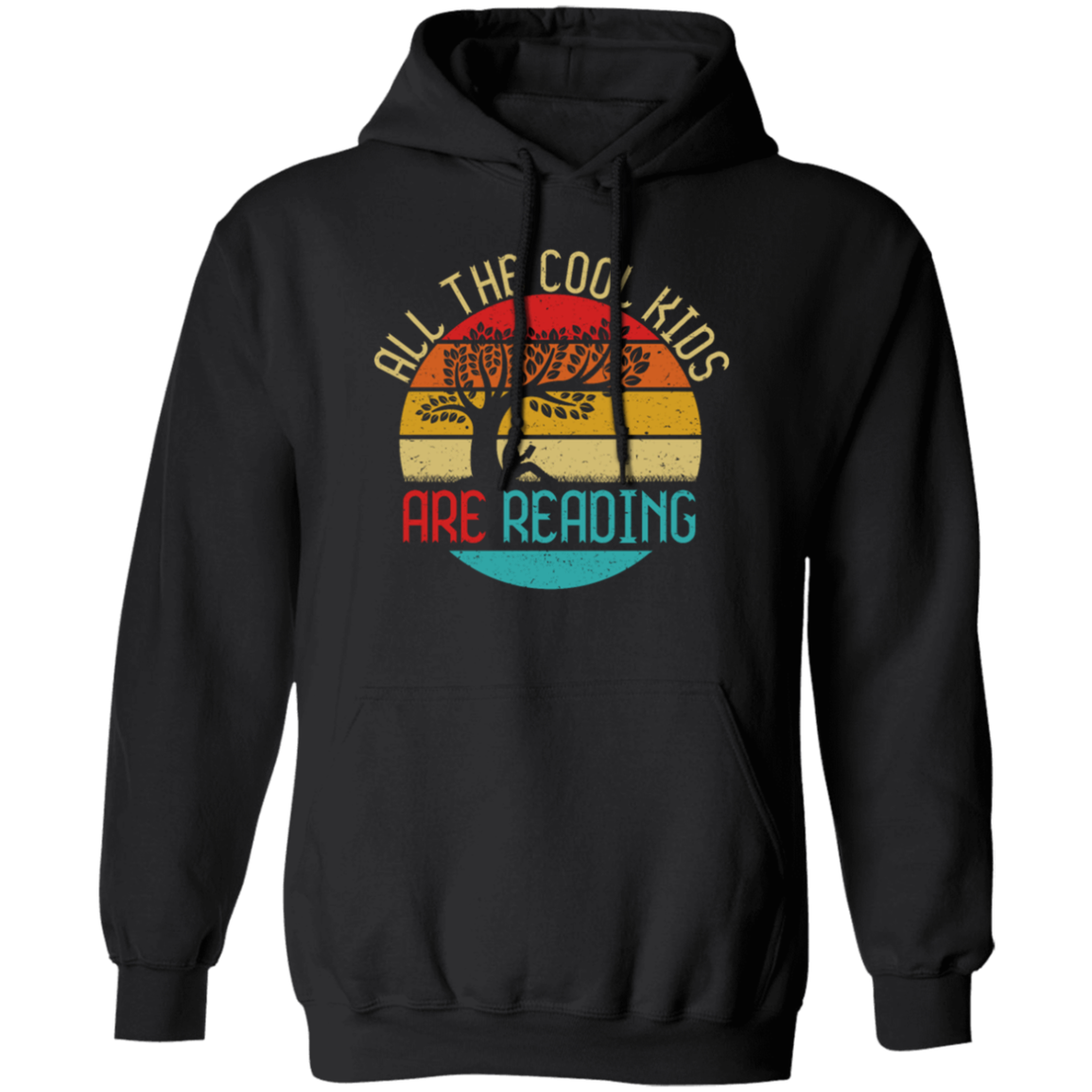 Retro All the Cool Kids are Reading Book Vintage Pullover Hoodie