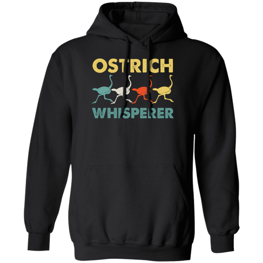 Vintage Ostrich Whisperer Retro, Love Ostrich, Retro Ostrich Pullover Hoodie