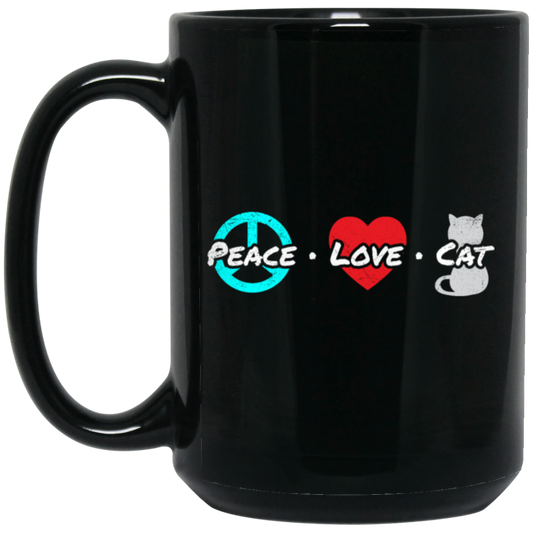 Peace Love Cat Cat Lover Funny Gift, Cat Lover