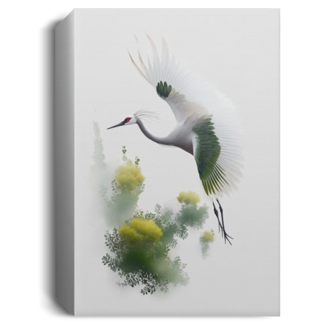 A Very Beautiful White Crested Crane, Beautiful Spring View Amazing Nature