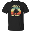 Retro Funny Vegan I Dont Eat My Homies Vegetarian