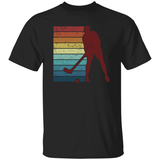 Retro Hockey Player, Field Hockey Indoor Hockey Unisex T-Shirt