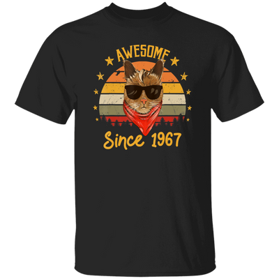 Retro Awesome Cat Since 1967, Vintage Cat 53rd Birthday Gift