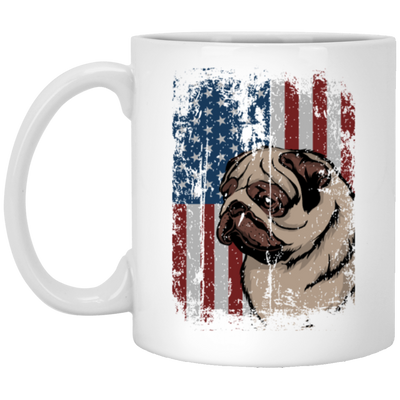 Cute Pug Patriotic America Flag Gift