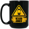 Beard Junkie Bearded Man Beard Grooming Shave Gift Black Mug