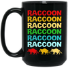 Retro Raccoon Colorful Squad Team Trash Panda Racoon