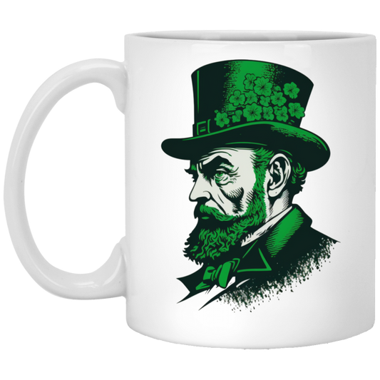 Patrick Lover, St Patrick, Men Of Patrick Day, Shamrock Hat Lover White Mug