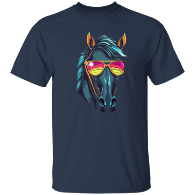 Funny Racing Horse, Horse Wear Sunglasses, Looking Directly At You Unisex T-Shirt