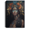 Aztec Emperor Woman Portrait Art, A Woman In Deep Jungle Canvas