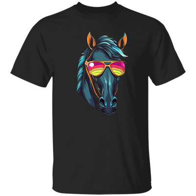 Funny Racing Horse, Horse Wear Sunglasses, Looking Directly At You Unisex T-Shirt