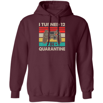 I Turned 12 In Quarantine Vintage 12th Birthday Pullover Hoodie