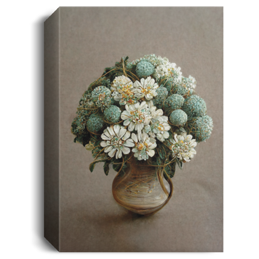 Bouquet Of Chrysanthemum And Gypsophila In Vintage