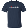 Football Lover, Best American Football, USA Football Heartbeat, Love Sport In Heart Unisex T-Shirt